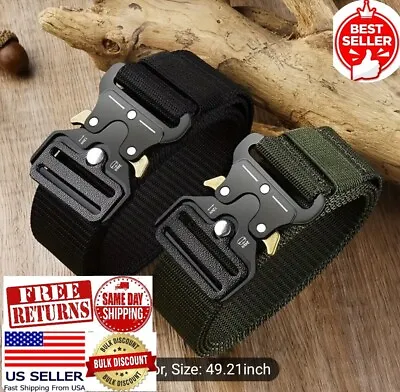 Men's Casual Military Tactical Belt Army Security Adjustable Quick Release Belt • $16.87