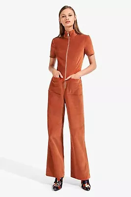 $189 • Buy Nwt Nwt Nip Staud Ziggy Dressy Jumpsuit In Rust $310