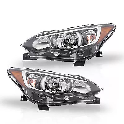 Fits 2017-22 Subaru Impreza Headlight Left & Right Chrome & Black Design • $170.66