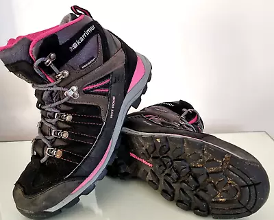 Karrimor UK 7 Hot Rock Pink / Black Waterproof High Top Hiking Walking Boots. • £17.95