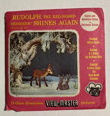 View-Master RUDOLPH The Red-nosed Reindeer Shines Again FT262728 + Booklet (3) • $12.75