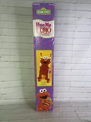 Vintage Sesame Street Hug Me Elmo Folding Umbrella Doll Stroller Red NEW IN BOX • $221.30