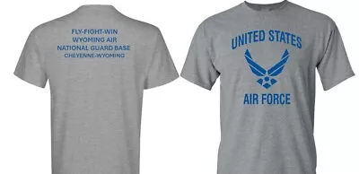 Wyoming Air National Guard Base *wy*2-sided Shirt*vinyl*officially Licensed • $39.95