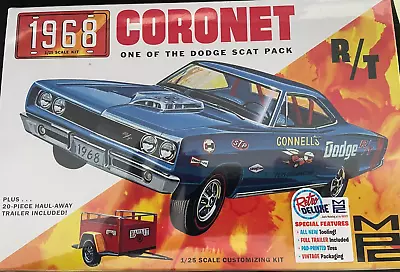 MPC 975 1968 Dodge Coronet R/T Hardtop With Trailer Model Kit • $37.50