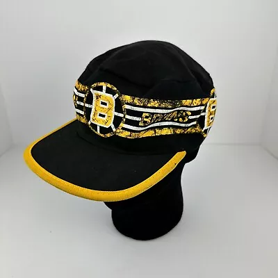 Vintage Boston Bruins Boosters Painters Cap Hockey Hat Black One Size NHL VTG • $27.99