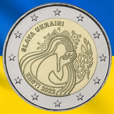 2 Euro Estonia 2022 * Slava Ukraini * Glory To Ukraine * Unc • $4.89