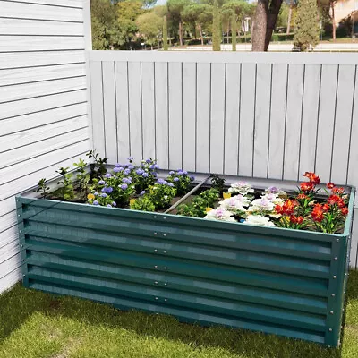 Galvanised Steel Raised Garden Bed Metal Garden Planter Box Vegetables Flowers • £11.94