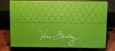 Vera Bradley Display Jewlery Box Case Hinged Green 12x6x2 Scarf Storage Travel • $12.60