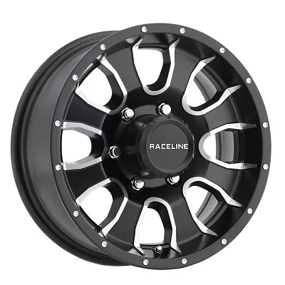 RACELINE 860M Mamba Trailer 12X4 5X114.3 Offset 0 Black Machined (Quantity Of 1) • $115