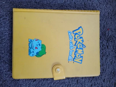 $25 • Buy Classic 1999 Pokemon Bulbasaur Yellow Card Holder Book Binder Used Good Conditio