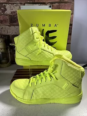 Womens Bright Green Zumba Energy Boss Dance Trainers Shoe Size Uk 9.5 Us 12 • £29.95