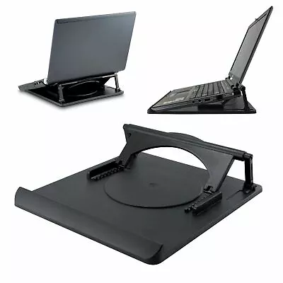 Laptop Table Stand Desk Tray Cooling Holder Adjustable 360° Rotation Swivel Base • £7.99