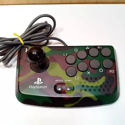 Hori Arcade Fighting Stick SLPH00107 Joystick Controller Camo Compact PS2 PS1 JP • $34.97