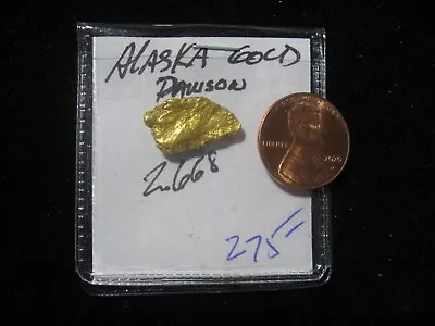 Alaska Gold Nugget Dawson Area 2.668 Grams. • $284.99