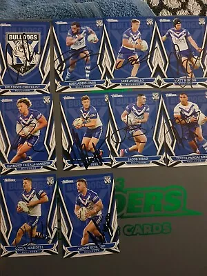 $90 • Buy 2023 Nrl Traders Canterbury Bulldogs Signed Complete Set