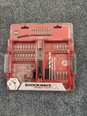 £26.95 • Buy Milwaukee Shockwave Screwdriver Drill Bit Set 54pc - 4932 4798 55 
