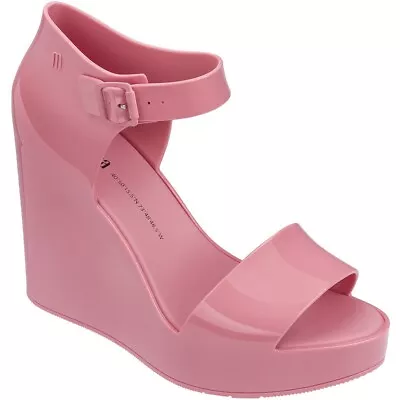 MELISSA MAR WEDGE Sandals Plastic 8M Runway Statement • $95.55