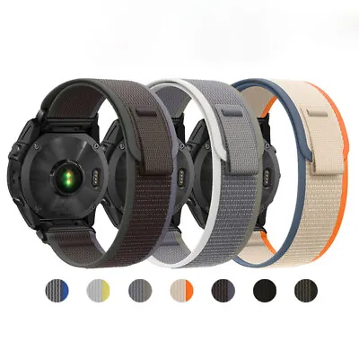 22/26MM Nylon Trail Loop Watch Band Strap For Garmin Fenix 7/7X/6/6X/5X/935/3 • $20.99