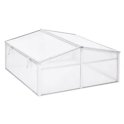 Outsunny Outdoor 2 Level Adjustable Roof Cold Frame Greenhouse Aluminium Frame • £41.99