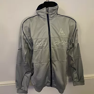 Le Coq Sportif Jacket Adults Medium Grey Sports Track Y2K Coat Mens • £20