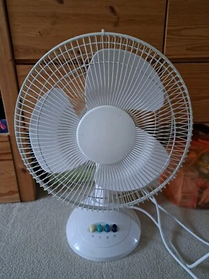£4.50 • Buy 12 Inch Electric 40w Desk Table Fan *READ DESCRIPTION* - Made By Homebase