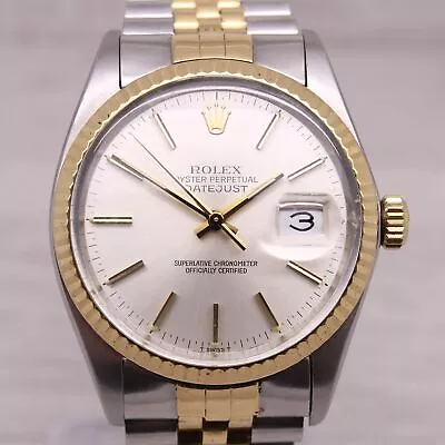 Vintage 1984 Rolex Datejust 16013 Men’s Steel & 18k Automatic Watch Box/Papers • $5999.99