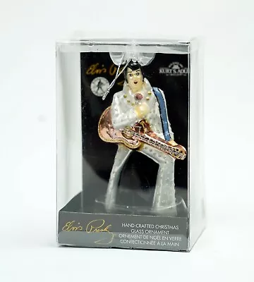 ELVIS PRESLEY With GUITAR ORNAMENT * GLASS * KURT ADLER * NIB Signature Product • $21.99