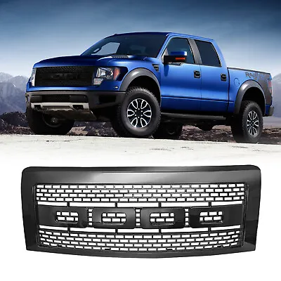 Car Front Grill For 2009-2014 Ford F-150 Gloss Black Grille • $77.19
