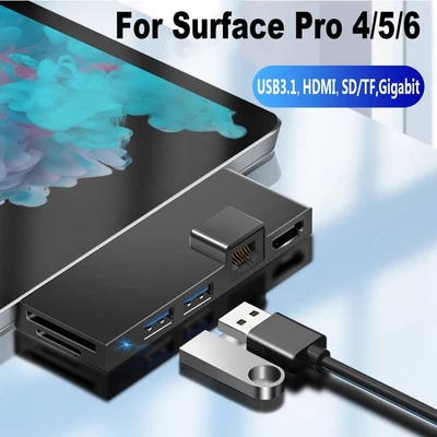 $35.49 • Buy Memory Card Reader USB 3.0 Hub Docking Station For Microsoft Surface Pro 4/5/6