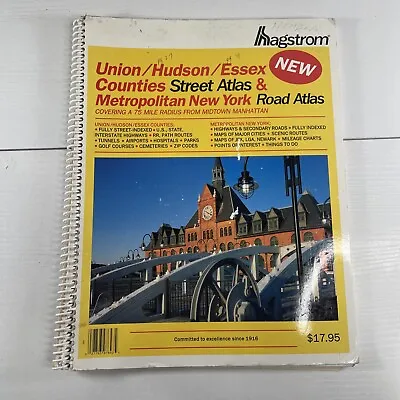 Hagstrom Road Atlas Union/Hudson/Essex Covering 75 Mile Radius From Manhattan • $19.98