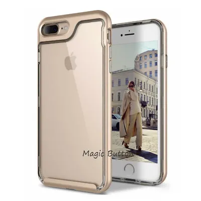 $6.29 • Buy For IPhone 6 6s 8 7 Plus SE Hard Frame Double Layer Clear Case Slim Cover 