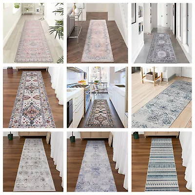 Washable Hallway Runner Amazing Soft Plush Hall Way Carpet Non Slip Rug 80x300 • $79.99