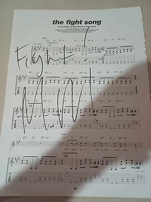 Marilyn Manson Music Sheet FIGHT SONG Fully Signed & Authenticated • $200