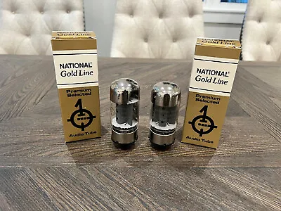 2 NOS GE General Electric USA National Gold 6550A 6550 Vacuum Tubes Matched #2 • £232.34