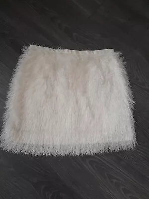 £12 • Buy H&M Festival Short White Tassel  Ladies Skirt Size 36 / 10