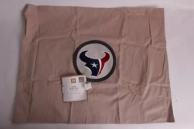 NWT Pottery Barn PB Teen NFL Patch Standard Sham Khaki Houston Texans • $10.46