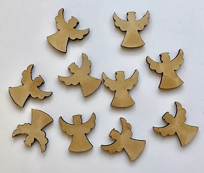 Christmas Angels MDF Angel Wings Festive Craft Shapes Embellishments Wood Xmas • £1.99