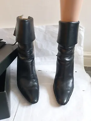 £280 • Buy Womens Vintage Gucci Leather Boots Size Uk 5 Or Eu 38 Black Colour. 