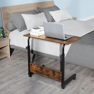 Rolling Adjustable Height Computer Desk Home PC Laptop Table Sofa Bed Side Table • $29.99