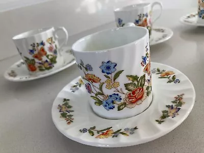 £22 • Buy Set Of 5 Aynsley Cottage Garden Coffee Cups And Saucers