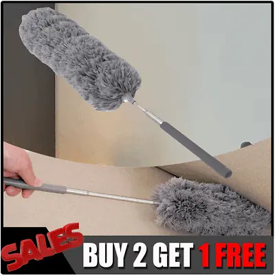 Household Extendable Duster Brush Microfiber Duster Car Furniture Gap Dust Tools • £4.34