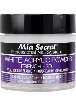 Mia Secret White Acrylic Powder French 3D 1oz • $12.90