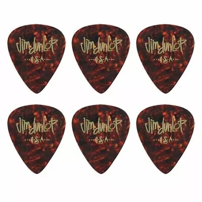 6 X Jim Dunlop Genuine Celluloid Shell Classics Thin Gauge Guitar Picks *NEW* • $5.43