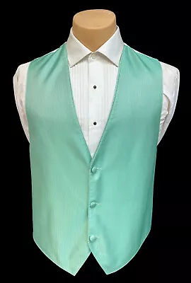 Men's Light Green Tuxedo Vest Cruise Formal Wedding Party Groom Prom XL • $2.69