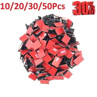 3M Sticker 10-50Pcs Cable Clip.Car Cable Holder Wall Wire ClipsCable Management • £2.99