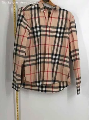 Burberry Mens Multicolor Plaid Long Sleeve Collared Button-Up Shirt Size XL COA • $151.50