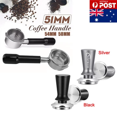 $39.99 • Buy Bottomless Espresso Portafilter Handle Calibrated Pressure Tamper For Delonghi