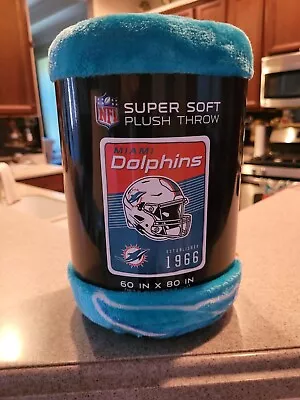 Miami Dolphins Super Soft Plush Throwbrand New • $20