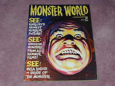 MONSTER WORLD Magazine # 5 By Warren Karloff Lugosi Bride Of The Monster • $8.75