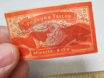 Vintage 1950s Fortune Teller Fish Miracle Fish Curls In Hand Tells Your Fortune • $3.99
